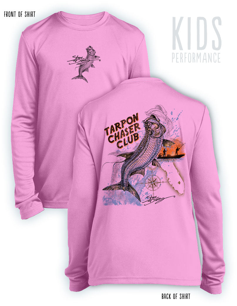 Tarpon Chaser - KIDS Long Sleeve Performance - 🅂🄳